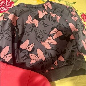 Gray and Pink Disney Character Sweatshirt